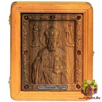 Подарочная икона &quot;Святитель Николай, архиепископ Мир Ликийский (Мирликийский), чудотворец&quot; на мореном дубе