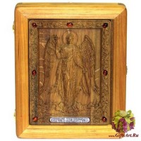 Подарочная икона &quot;Ангел Хранитель&quot; на мореном дубе