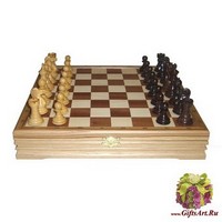 Шахматы классические малые деревянные (высота короля 2,75&quot;)