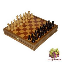 Шахматы классические средние деревянные утяжеленные (высота короля 3,25&quot;)