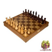 Шахматы классические большие деревянные утяжеленные (высота короля 4,00&quot;)