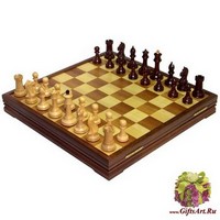 Шахматы классические большие деревянные утяжеленные (высота короля 4,00&quot;)