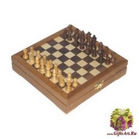Мини-шахматы деревянные (высота короля 1,75&quot;)