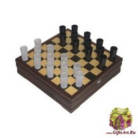 Пьяные шашки в доске из мореного дуба