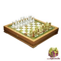 Шахматы каменные стандартные (высота короля 3,50&quot;)