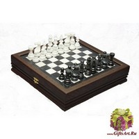 Шахматы каменные малые Европейские (высота короля 3,10&quot;)