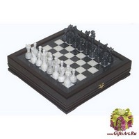 Шахматы каменные малые изысканные (высота короля 3,10&quot;)