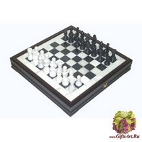 Шахматы каменные Европейские (высота короля 3,50&quot;)