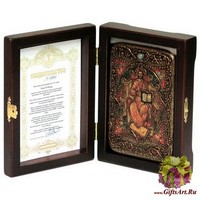 Настольная икона &quot;Спас в Силах&quot; на мореном дубе