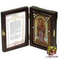 Настольная икона Божией Матери «Нерушимая Стена» на мореном дубе