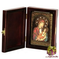 Настольная икона &quot;Образ Божией Матери &quot;Утоли моя печали&quot; на мореном дубе