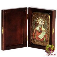 Настольная икона &quot;Святая мученица Татиана&quot; на мореном дубе