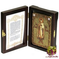 Настольная икона &quot;Святой благоверный князь Глеб&quot; на мореном дубе