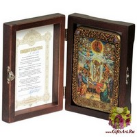 Настольная икона &quot;Успение Пресвятой Богородицы&quot; на мореном дубе