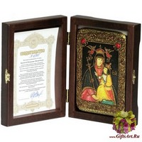 Настольная икона Божией Матери «Белыничская» на мореном дубе