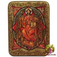 Подарочная икона &quot;Спас в Силах&quot; на мореном дубе