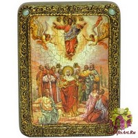 Подарочная икона &quot;Вознесение Господне&quot; на мореном дубе