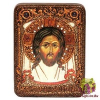 Подарочная икона &quot;Спас Нерукотворный&quot; на мореном дубе