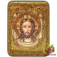 Подарочная икона &quot;Спас Нерукотворный&quot; на мореном дубе