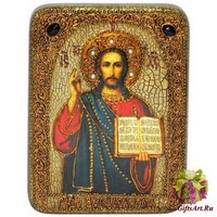 Подарочная икона &quot;Господа Иисуса Христа&quot; на мореном дубе