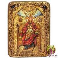 Подарочная икона &quot;Образ Божией Матери &quot; Державная&quot; на мореном дубе