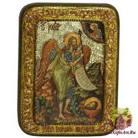 Подарочная икона &quot;Пророк и Креститель Иоанн Предтеча&quot; на мореном дубе