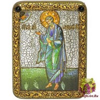 Подарочная икона &quot;Святой апостол Андрей Первозванный&quot; на мореном дубе