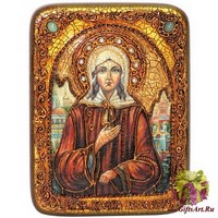 Подарочная икона &quot;Святая Блаженная Ксения Петербургская&quot; на мореном дубе