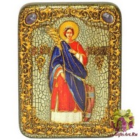 Подарочная икона &quot;Святая великомученица Екатерина&quot; на мореном дубе