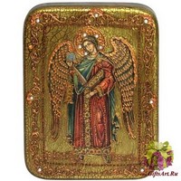 Подарочная икона &quot;Архангел Гавриил&quot; на мореном дубе