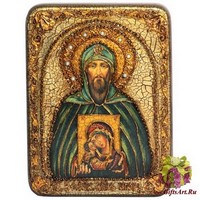 Подарочная икона &quot;Святой Благоверный великий князь Игорь&quot; на мореном дубе