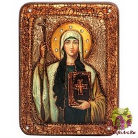 Подарочная икона &quot;Святая Равноапостольная Нина, просветительница Грузии&quot; на мореном дубе