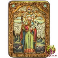 Подарочная икона &quot;Святая мученица Параскева Пятница&quot; на мореном дубе