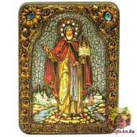 Подарочная икона &quot;Cвятой благоверный князь Даниил Московский&quot; на мореном дубе