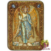 Подарочная икона &quot;Ангел Хранитель&quot; на мореном дубе