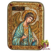 Подарочная икона &quot;Ангел Хранитель&quot; на мореном дубе