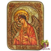 Подарочная икона &quot;Ангел Хранитель&quot; на мореном дубе