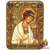 Подарочная икона &quot;Ангел Хранитель&quot; на мореном дубе