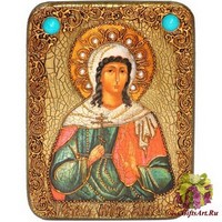 Подарочная икона &quot;Святая мученица Алла Готфская&quot; на мореном дубе