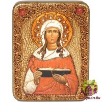 Подарочная икона &quot;Святая мученица Валентина Кесарийская&quot; на мореном дубе