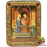 Подарочная икона &quot;Сретение Господа нашего Иисуса Христа&quot; на мореном дубе