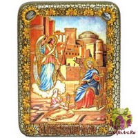 Подарочная икона &quot;Благовещение Пресвятой Богородицы&quot; на мореном дубе