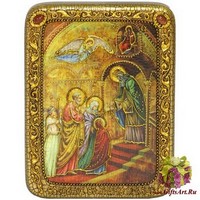 Подарочная икона &quot;Введение Во Храм Пресвятой Богородицы&quot; на мореном дубе