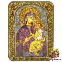 Подарочная икона Божией матери &quot;Скоропослушница&quot; на мореном дубе