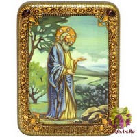 Подарочная икона &quot;Святой праотец Адам&quot; на мореном дубе