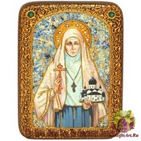 Подарочная икона &quot;Святая преподобномученица великая княгиня Елисавета&quot; на мореном дубе