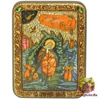 Подарочная икона &quot;Пророк Илия Фесфитянин&quot; на мореном дубе