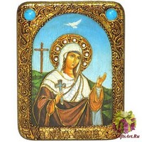 Подарочная икона &quot;Святая мученица Иулия (Юлия) Карфагенская&quot; на мореном дубе