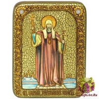 Подарочная икона &quot;Святитель Филипп, митрополит Московский&quot; на мореном дубе