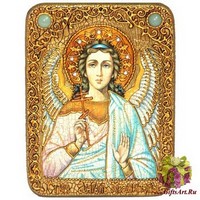 Подарочная икона &quot;Ангел Хранитель&quot; на мореном дубе